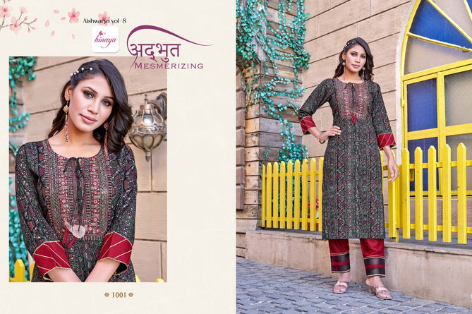 Aishwarya Vol 8 By Hinaya Kurti With Bottom Catalog